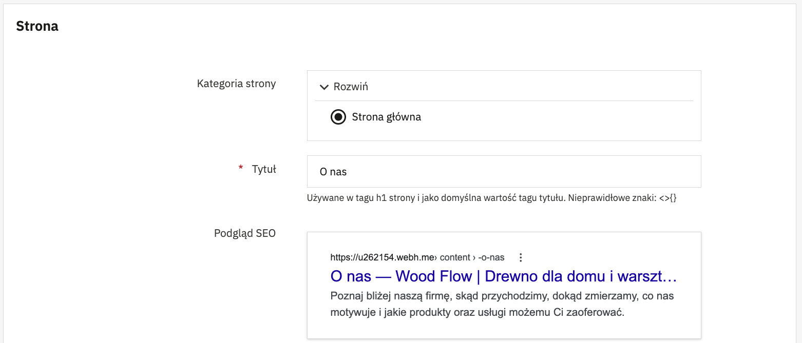 Formularz strony CMS - podstawy