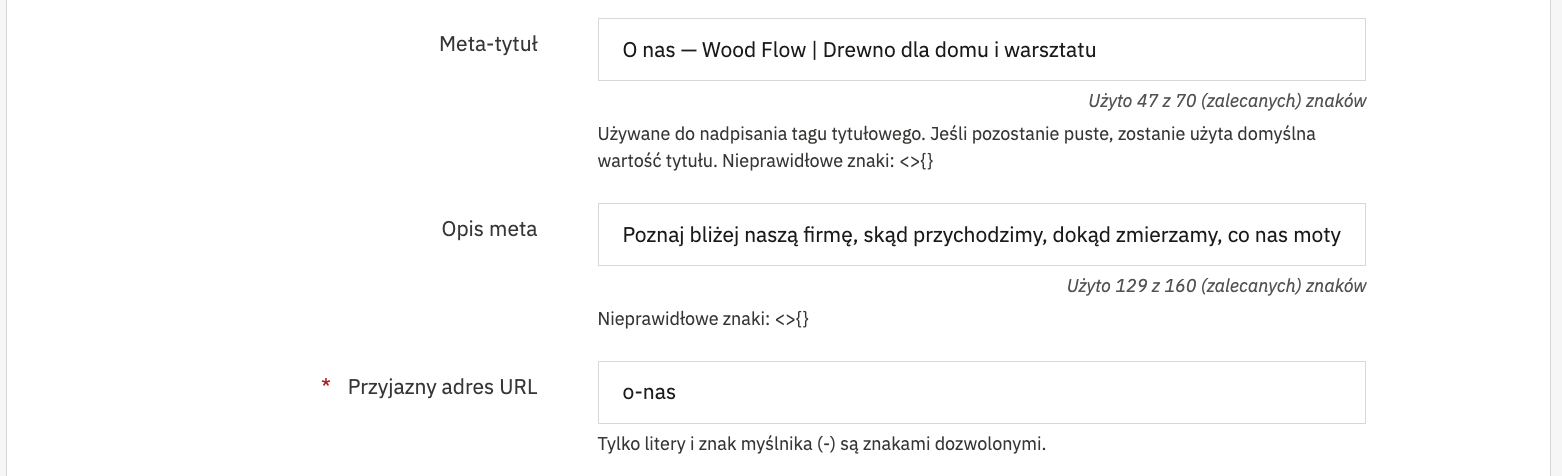 Meta tagi strony CMS