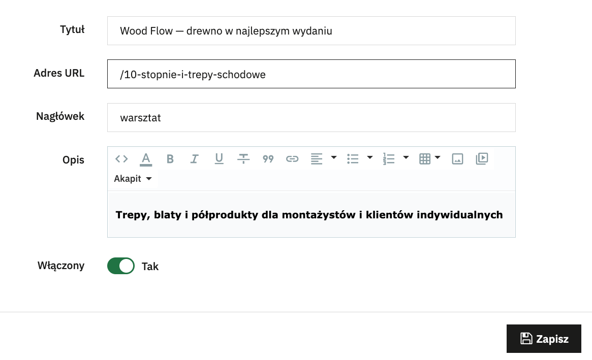 Slider - URL względny